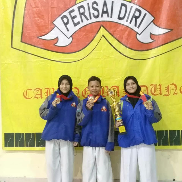 MTs. Negeri 3 Kota Tasikmalaya Meraih Mendali Paa Kegiatan Kejurnas Perisai Diri (PD) di Bandung